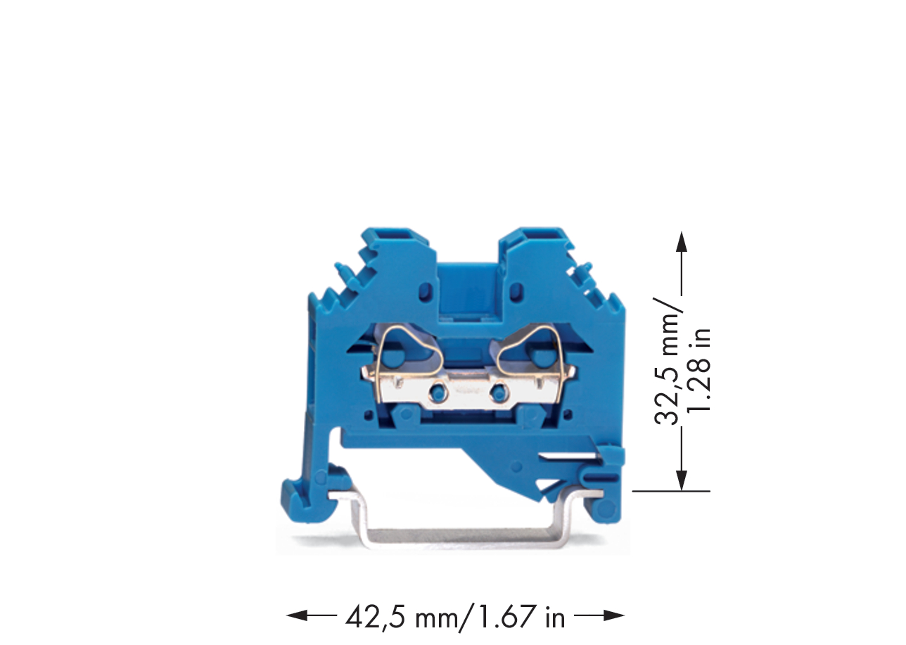 WAGO GmbH & Co. KG Durchgangsklemme 0,08-4mmq blau 281-104