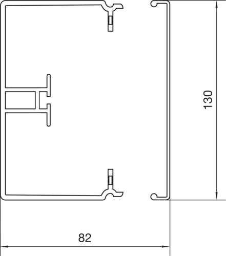 2 M Tehalit Leitungsführungskanal FB 80x130mm vw FB8013009016