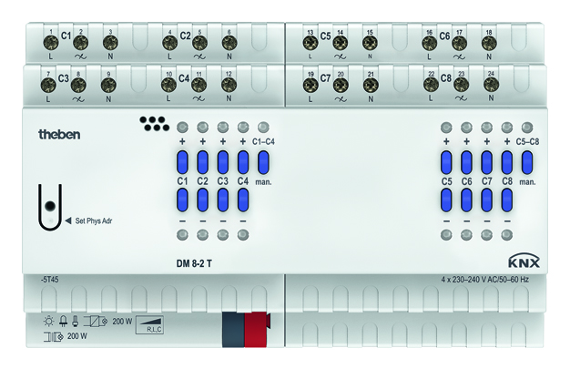 Theben Dimmaktor 8-fach DM 8-2 T KNX