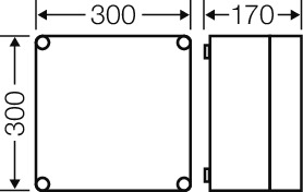 Hensel Leergehäuse 300x300x170 Mi 0200