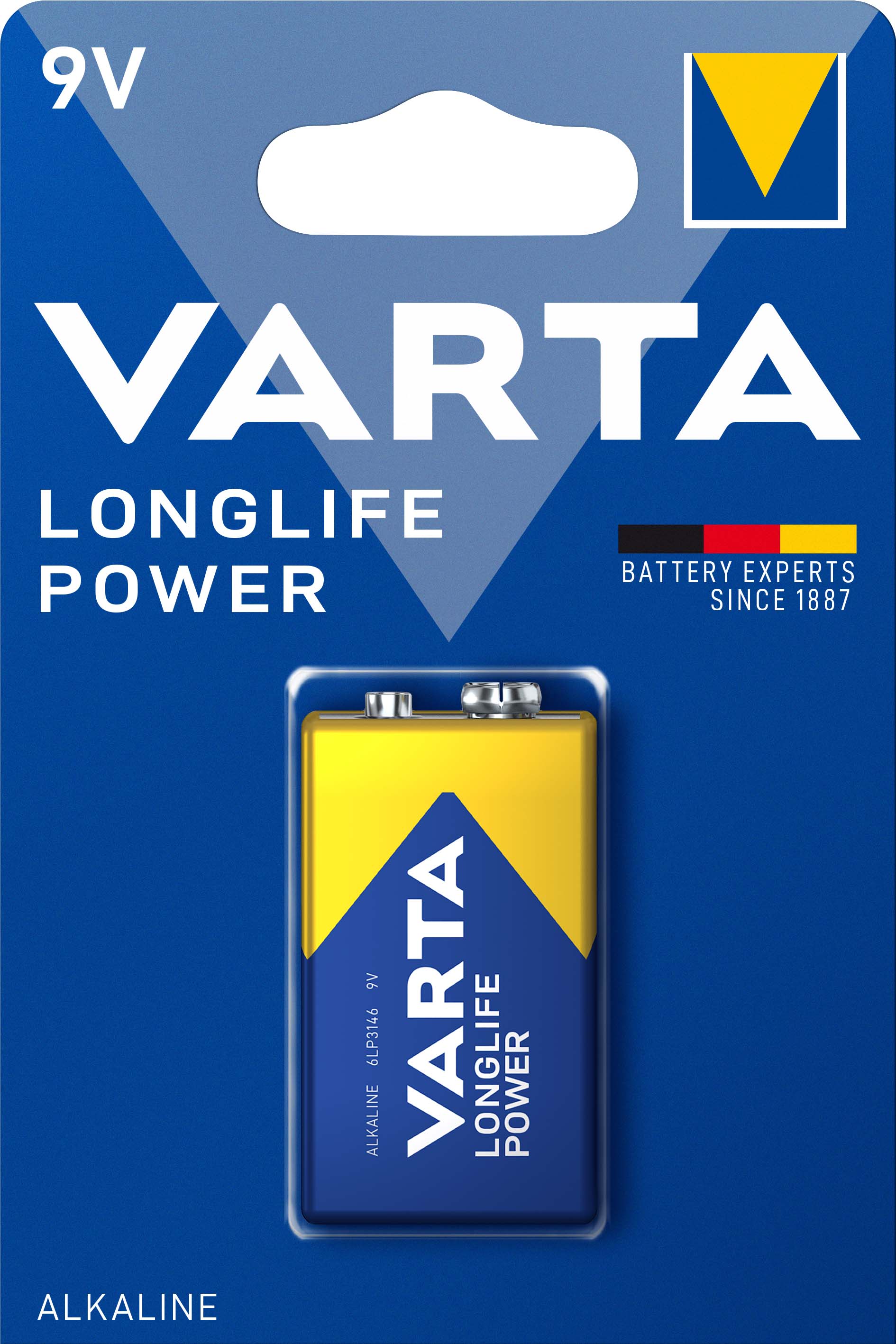 Varta Cons.Varta Batterie Longl.Power E E-Block, 6LR61,Al-Mn 4922 Bli.1