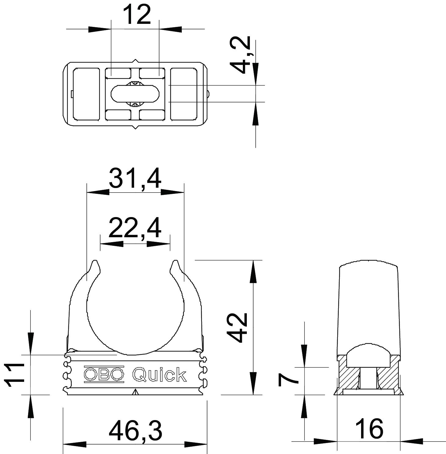 50 STK OBO Bettermann Vertr Quick-Klemmschelle lgr 2955 M32