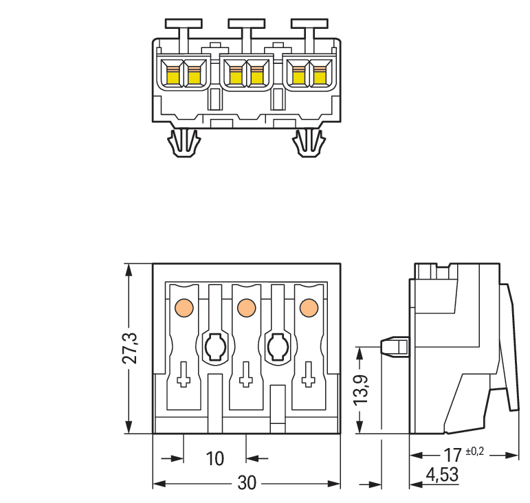 WAGO GmbH & Co. KG Netzanschlussklemme 3-polig 294-5013