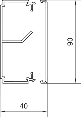 Tehalit Leitungsführungskanal LF 40x90mm vw LF4009109016