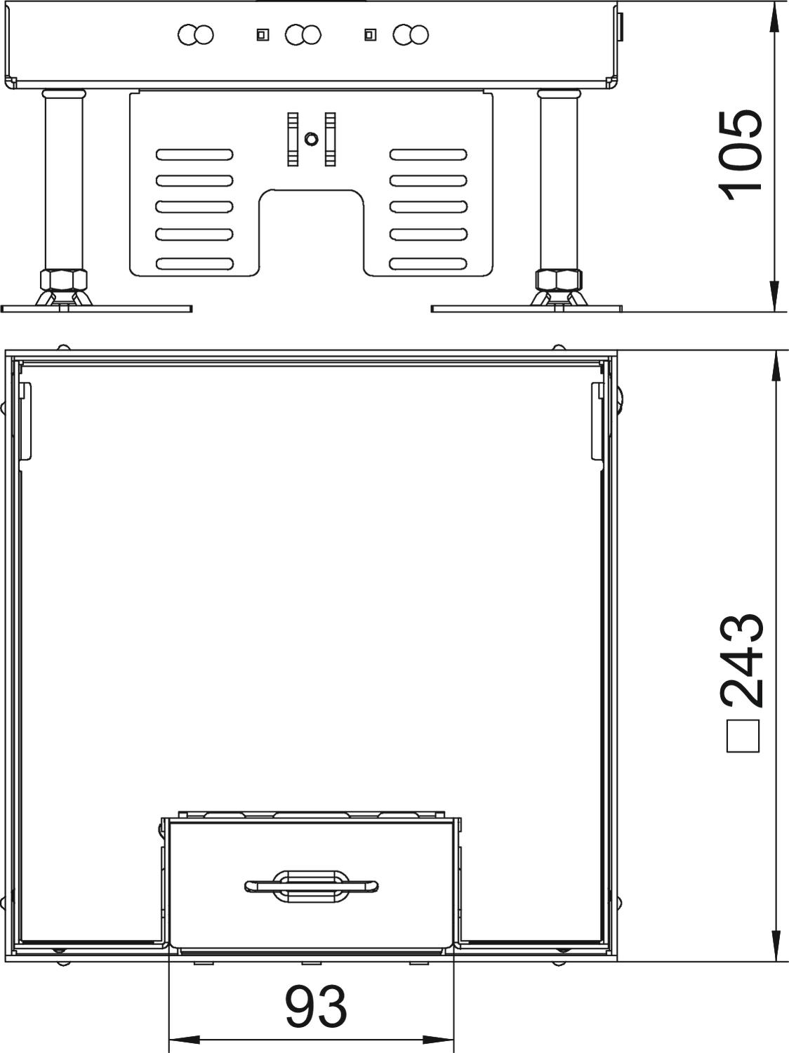 OBO Bettermann Vertr Kassette quadratisch 242x243mm RKSN2 9 VS 20