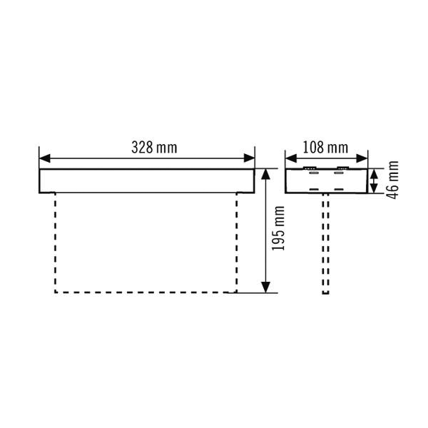 ESYLUX LED-Notleuchte ws 3h, f.AP-/Deckenmon. SLXELLED #EN10077371