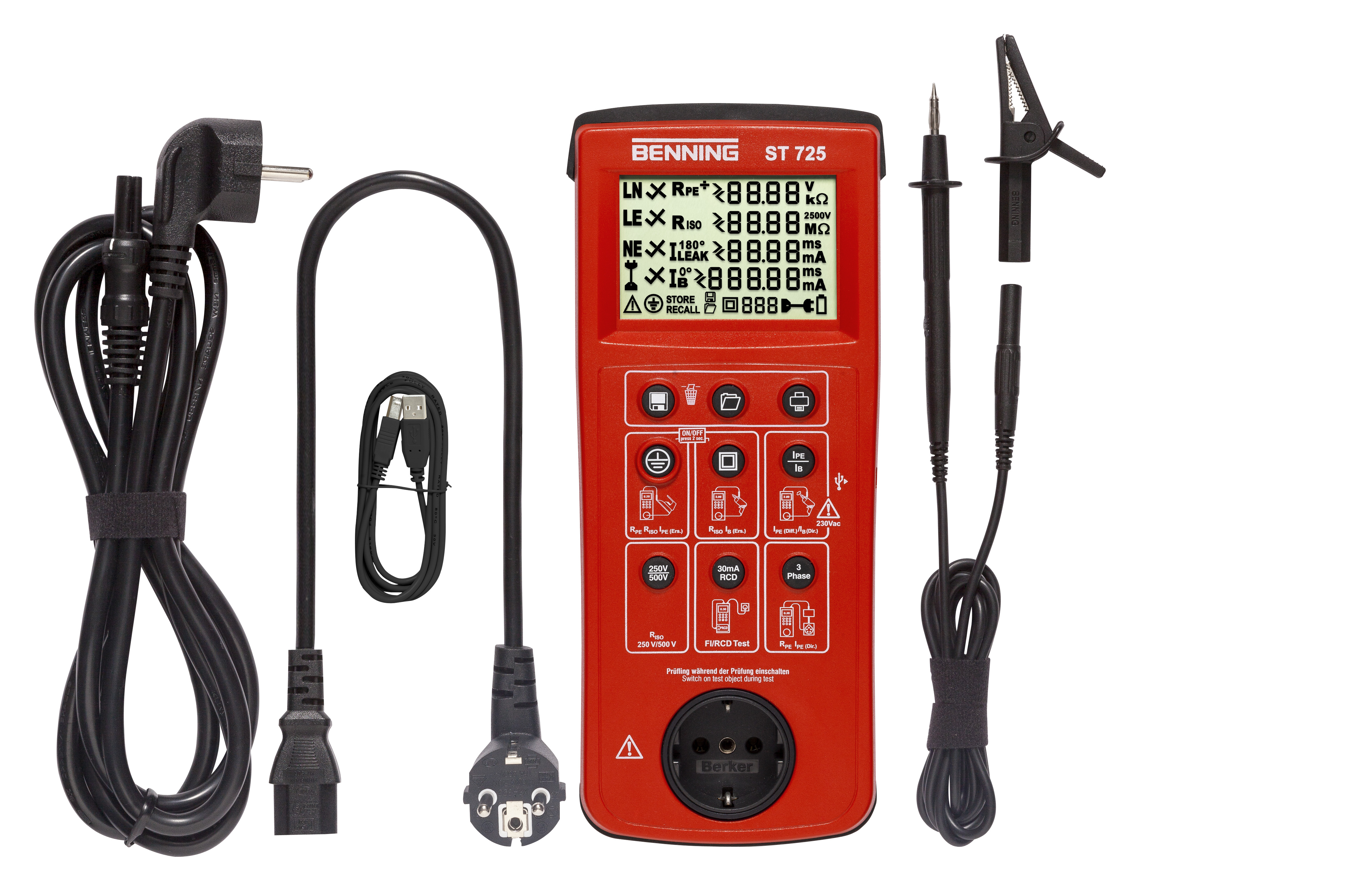 Benning Gerätetester Batterie-u.Netzbetr. ST 725