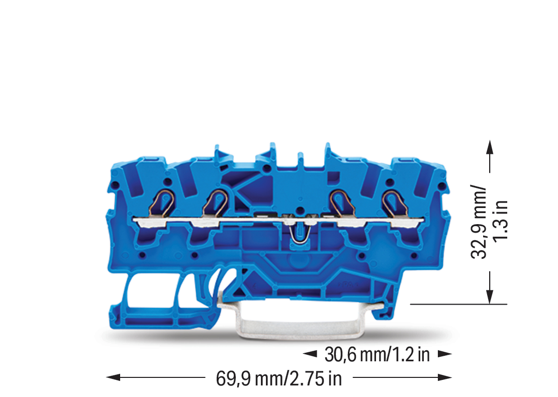 WAGO GmbH & Co. KG Durchgangsklemme 4-Leiter, TS 35 2001-1404