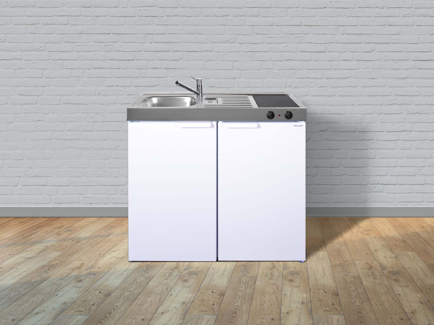 Stengel Miniküche Kitchenline weiß MK100KSGKFreBli