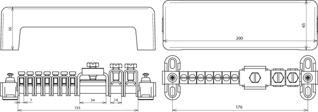 DEHN Potentialausgleichschiene 7x2,5-25 2x16-95 PASAHRK7X25 #563010