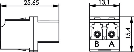 Telegärtner LC/APC-Duplex-Kupplung Keramik 100007146