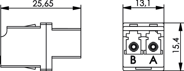 Telegärtner LC/APC-Duplex-Kupplung Keramik 100007146
