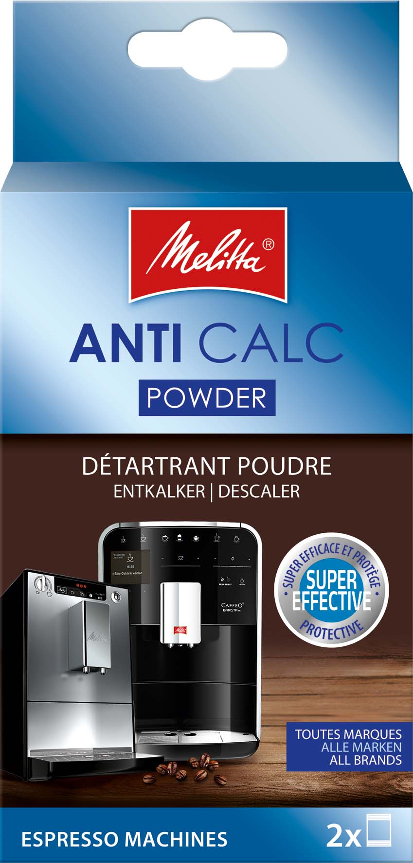 Melitta SDA Entkalker Pulver 2 Sachets 2x40g AntiCalcEspressoMach
