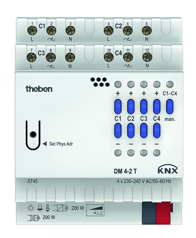 Theben Dimmaktor 4-fach DM 4-2 T KNX