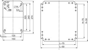 Schneider Electric Montageplatte 350x550 NSYMM64