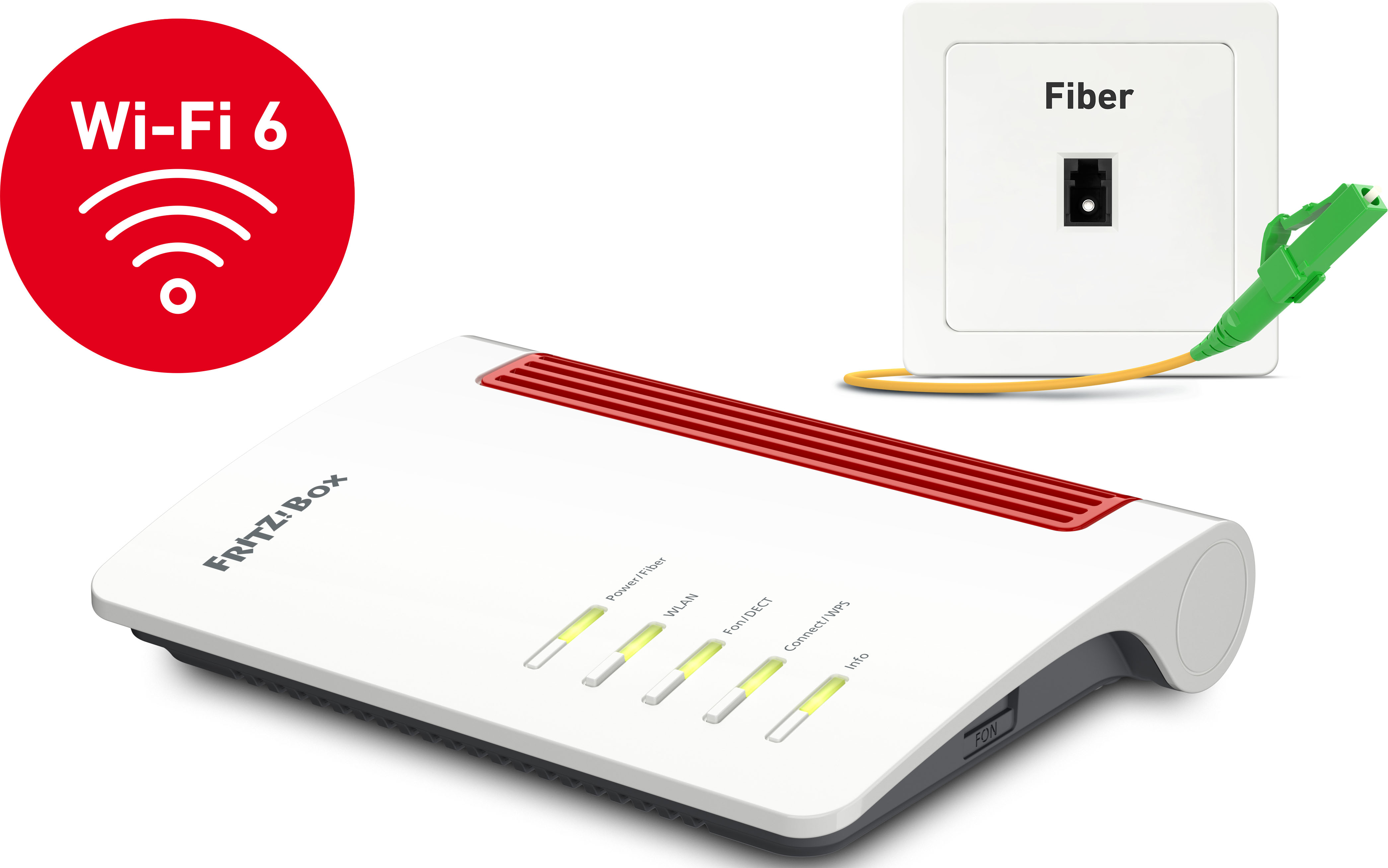 AVM Computersysteme WLAN Router Wi-Fi 6 FRITZ!Box 5530 FIBER
