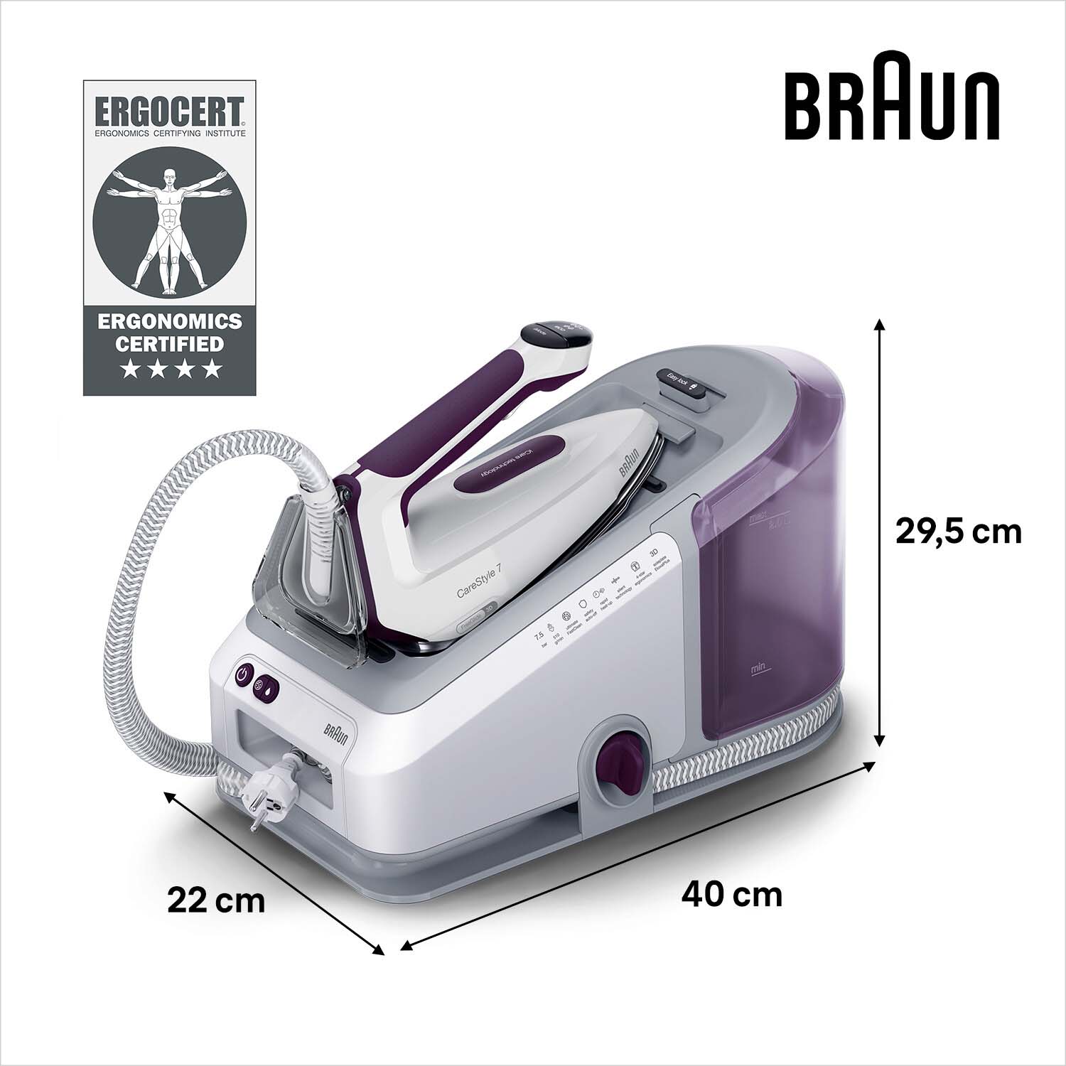 DeLonghi Dampfbügelstation CareStyle7 IS 7266 VI vio