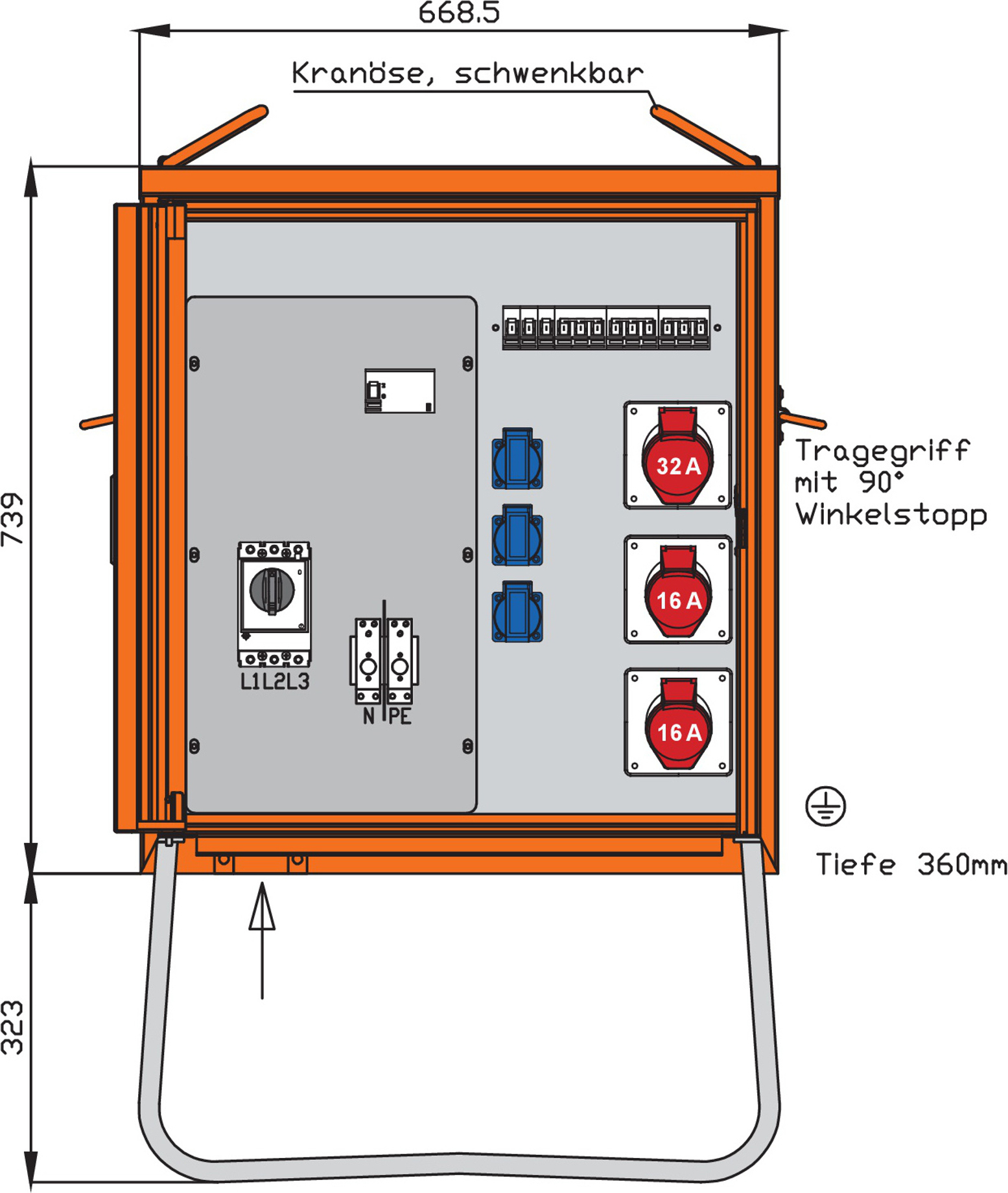 Walther Werke Verteilerschrank 44kVA WV0280R1