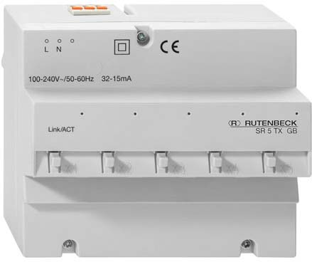 Rutenbeck Gigabit-Switch für REG Montage SR 5TX GB