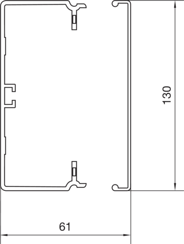 2 M Tehalit Leitungsführungskanal FB 60x130mm vw FB6013009016