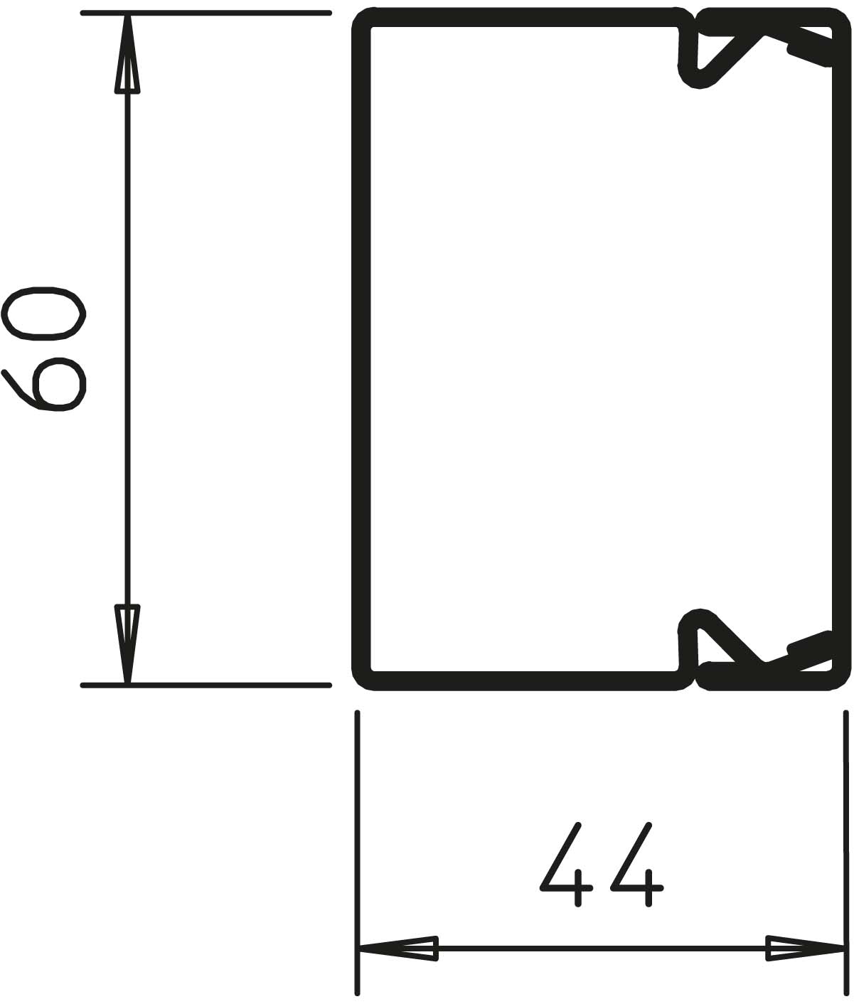 2 M OBO Bettermann Vertr Leitungsführungskanal 2m 40x60mm LKM40060FS