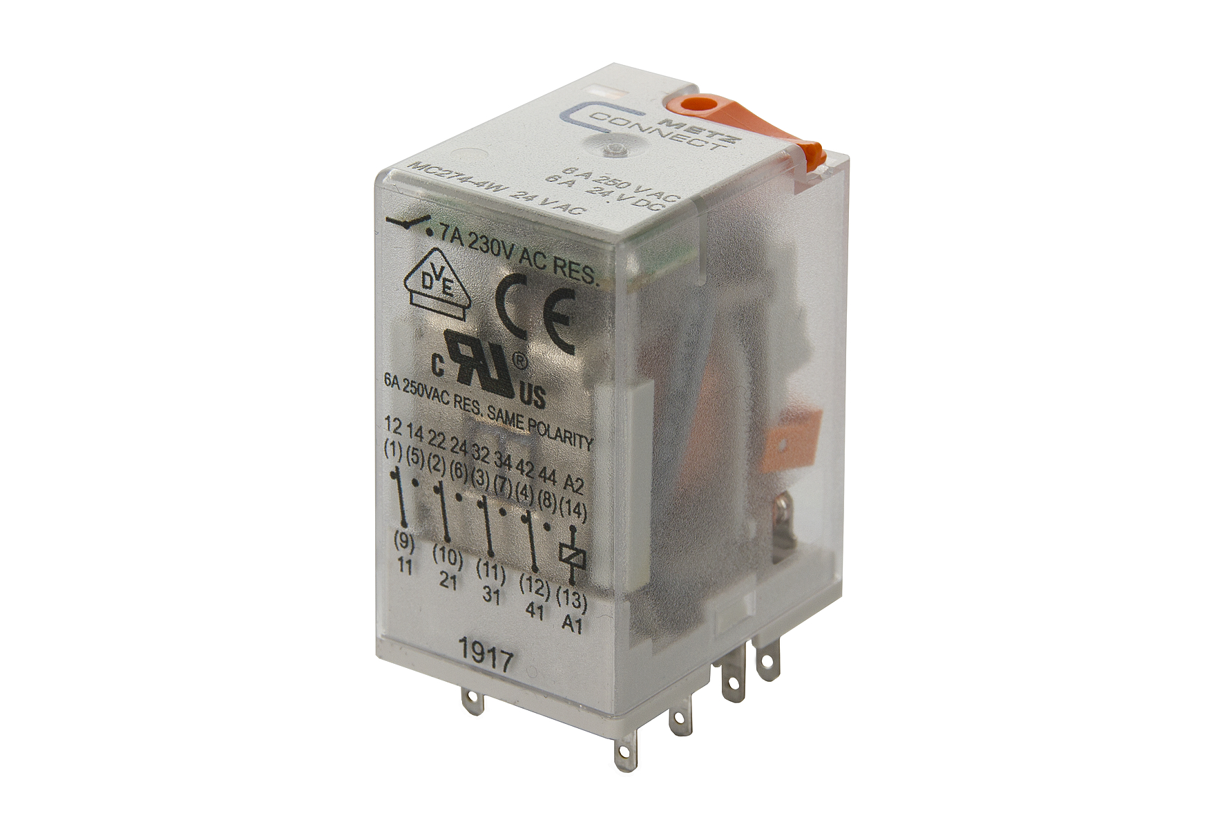 Metz Connect Industrierelais 4W,24VAC,7A 110017-10.14.07