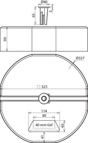 DEHN Betonsockel Set C45/55 17kg D337mm BES 17KG M16 D337