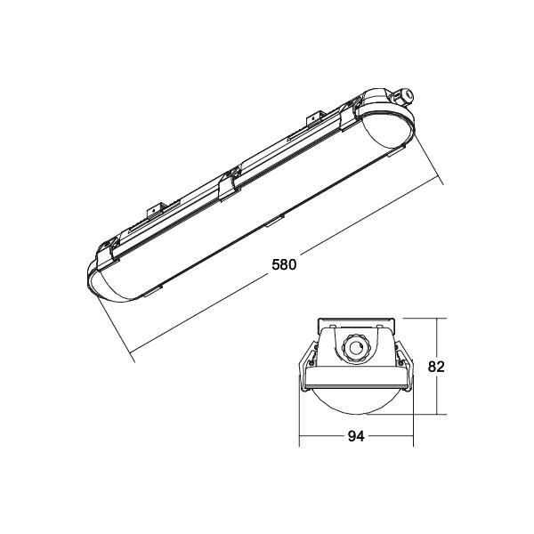 Brumberg Leuchten LED-Feuchtraumleuchte 580mm 4000K 78011114