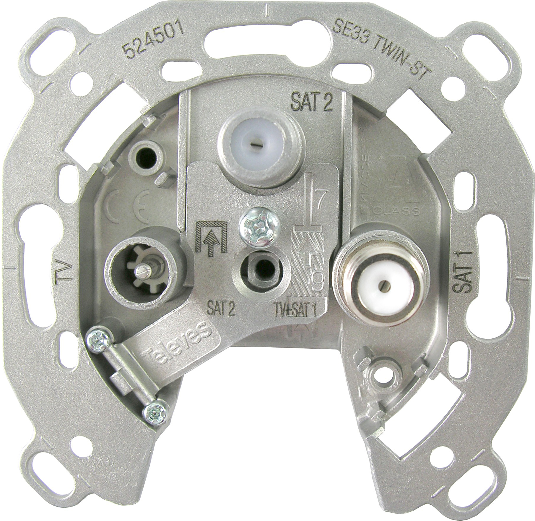Televes Stichleitungsdose Twin 3f. 5-2400MHz SAT,steckb SE33TWIN-ST