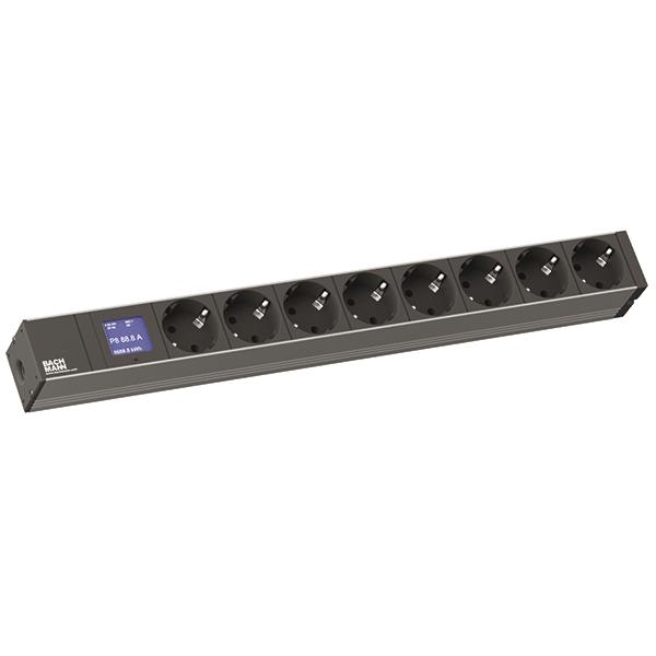 Bachmann Steckdosenleiste 8xSchutzk mit Amperemeter 800.2054