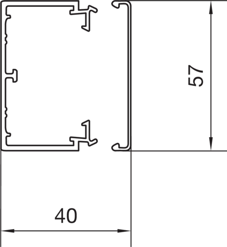 2 M Tehalit Leitungsführungskanal LF 40x60mm vw LF4006009016