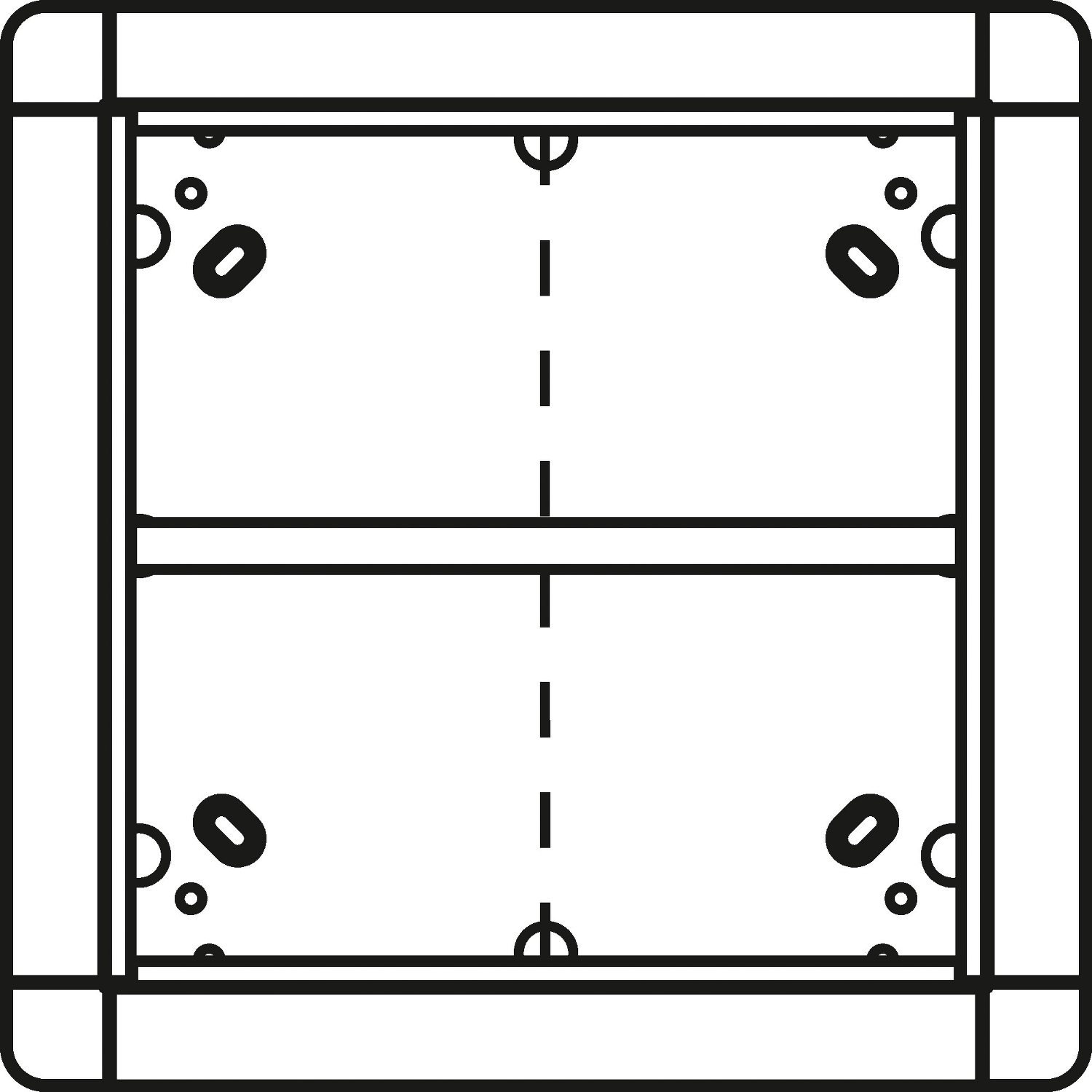 Ritto Portier UP-Rahmen ws 4-fach,qua 238x238mm 1881570