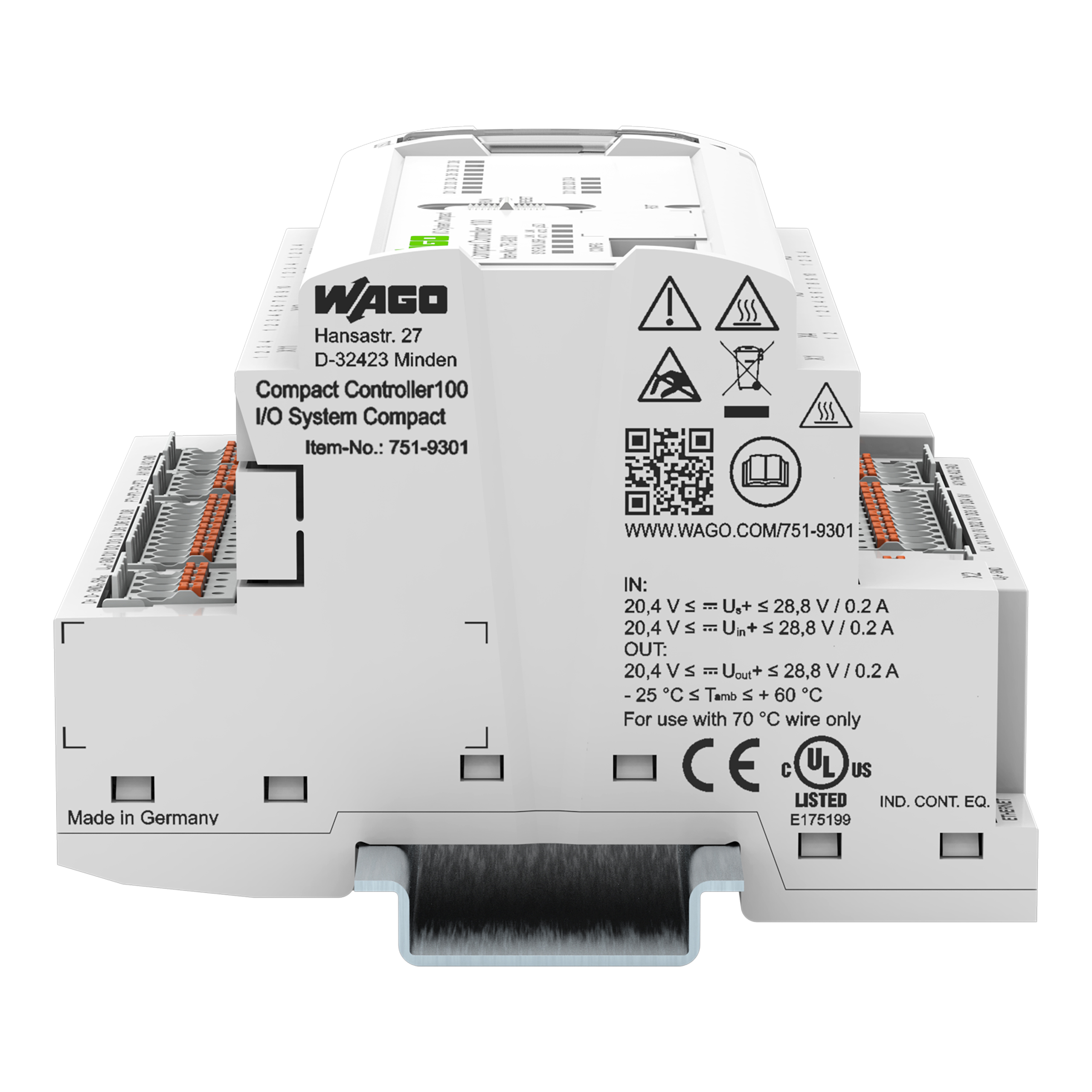 WAGO GmbH & Co. KG Compact Controller 100, 8DI 4DO 2AI 751-9301