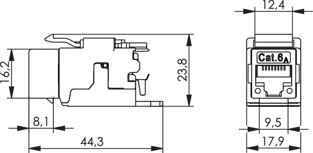 Telegärtner AMJ Modul Cat.6A (Komp. ISO) T568A 100023225