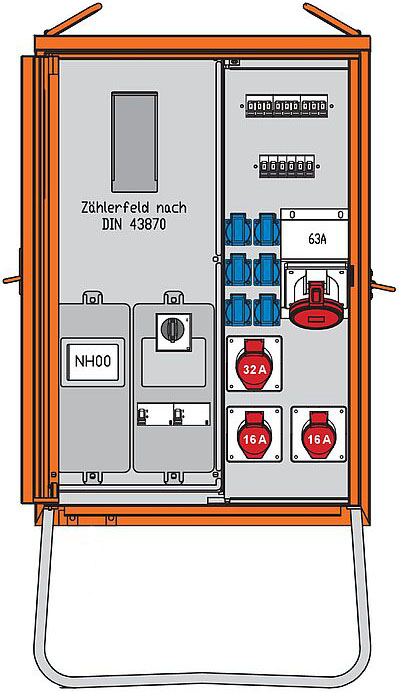 Walther Werke Anschlussverteilerschrank 44kVA m.Zählerplatz WAV0170R1