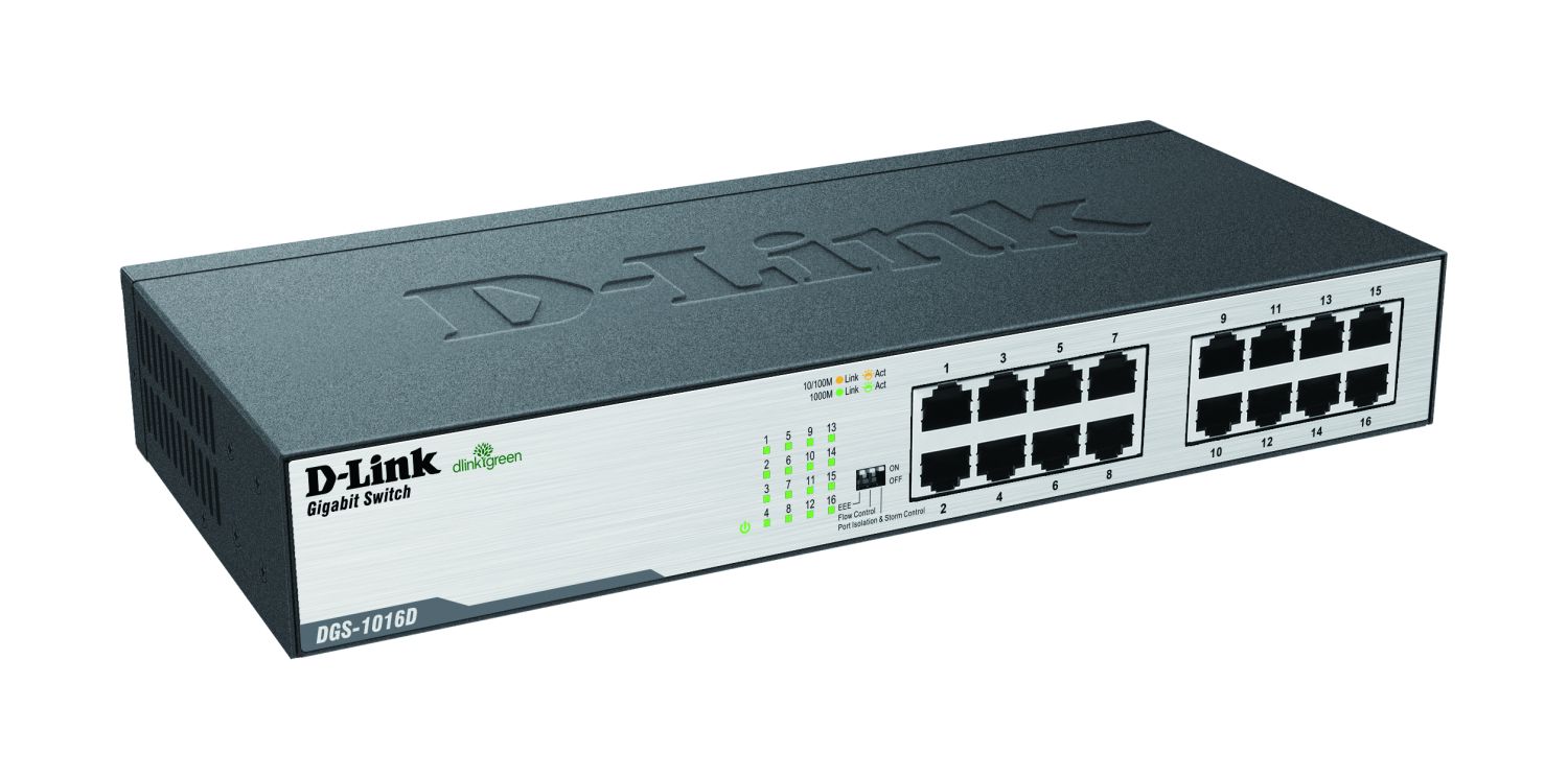 DLink Deutschland 16-Port Gigabit Switch 16x1000MbitTP DGS-1016D/E