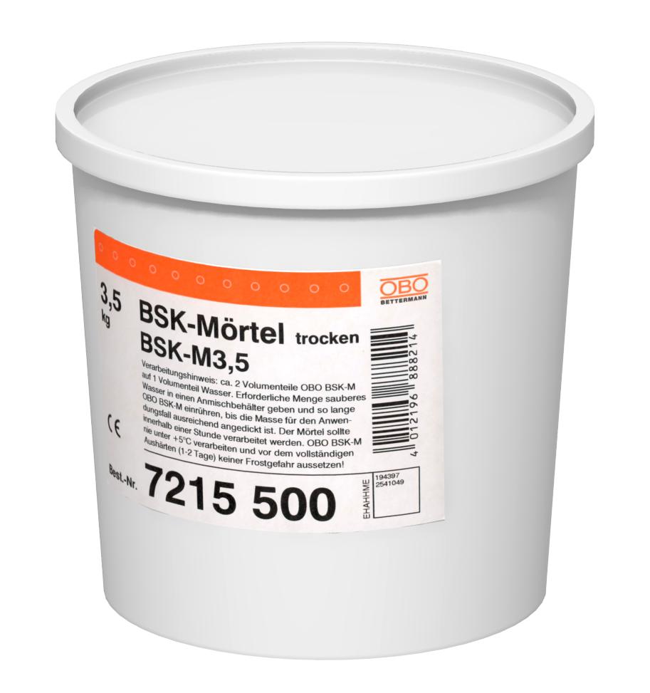 OBO Bettermann Vertr Brandschutzkanal-Mörtel 3,5kg, grau BSK-M