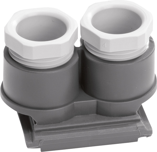 Berker Leitungseinführung 2xM20 gr matt 18893505