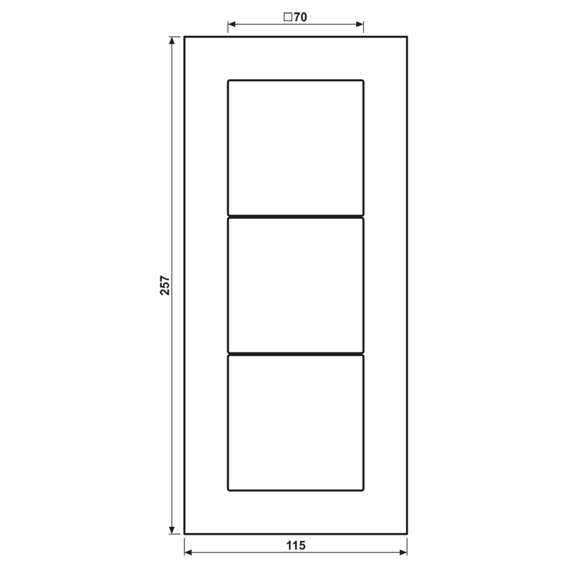 Jung Glasrahmen 3-fach aws waage/senkrecht LSP 983 GL WW