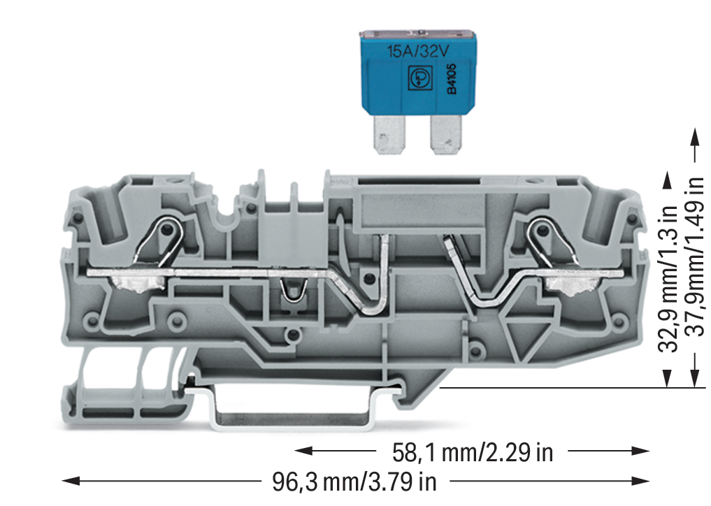 25 STK WAGO GmbH & Co. KG Sicherungsklemme 2-Leiter, grau 2006-1681 25 STK WAGO GmbH & Co. KG Sicherungsklemme 2-Leiter, grau 2006-1681