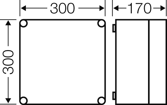 Hensel Leergehäuse 300x300x170 Mi 0200