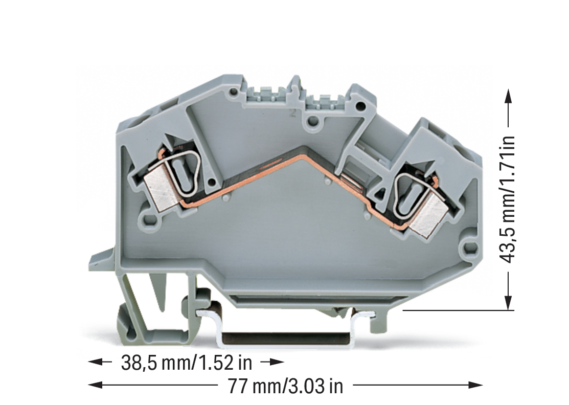 WAGO GmbH & Co. KG Durchgangsklemme 0,08-4,00mmq grau 781-601