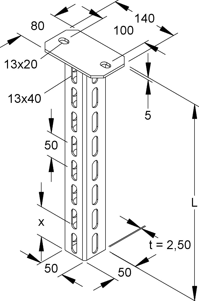 Niedax Hängestiel HU 5050/300