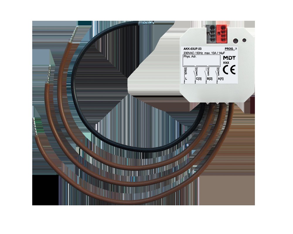 MDT technologies Schaltaktor 3-fach UP 10A, 230VAC, Kompakt AKK-03UP.03