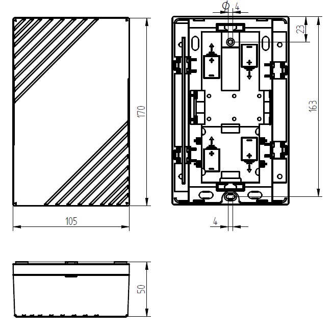 Grothe Zweiklang-Gong weiß, 8-12V, 85dB GONG 169 Bw