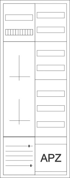 Eaton Zähler-Komplettschrank 3-Punktbefestigung ZSD-2ZV-1400/APZ