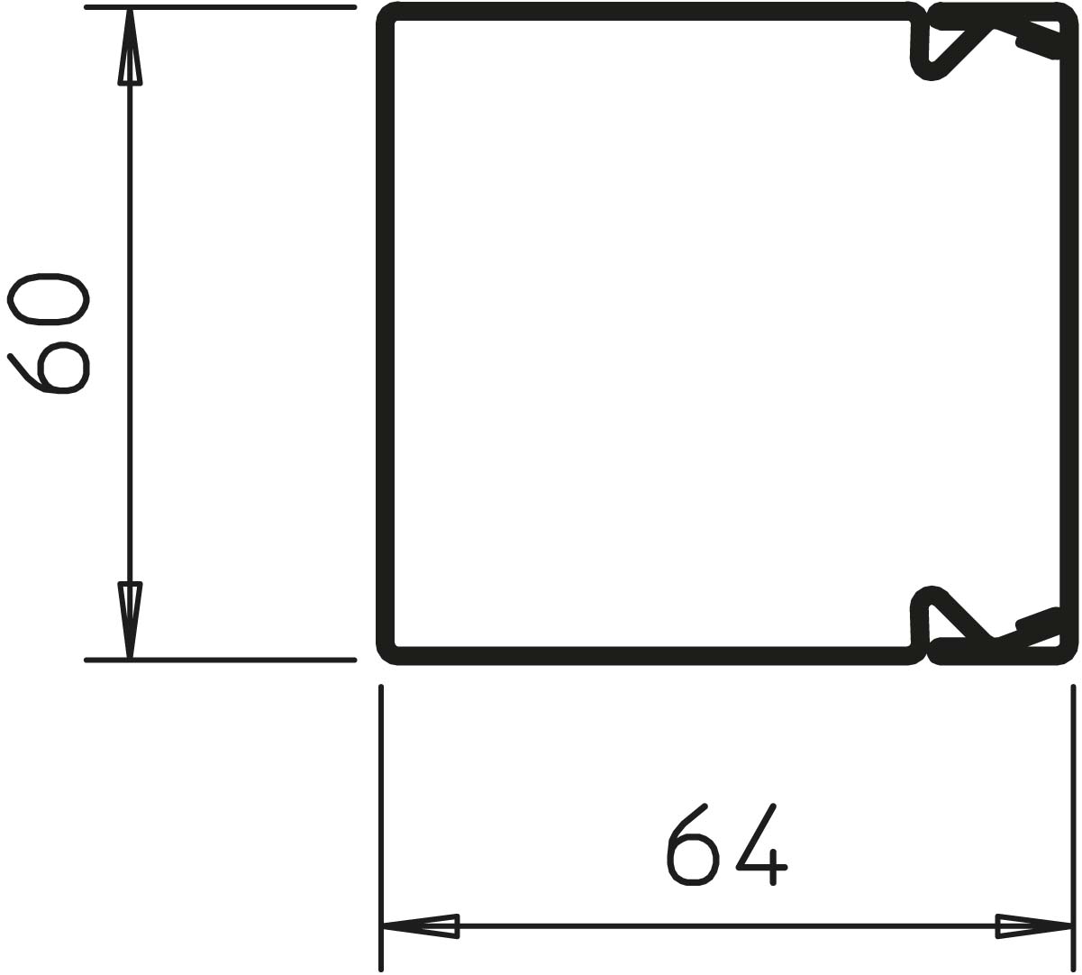 2 M OBO Bettermann Vertr Leitungsführungskanal 2m 60x60mm LKM60060FS