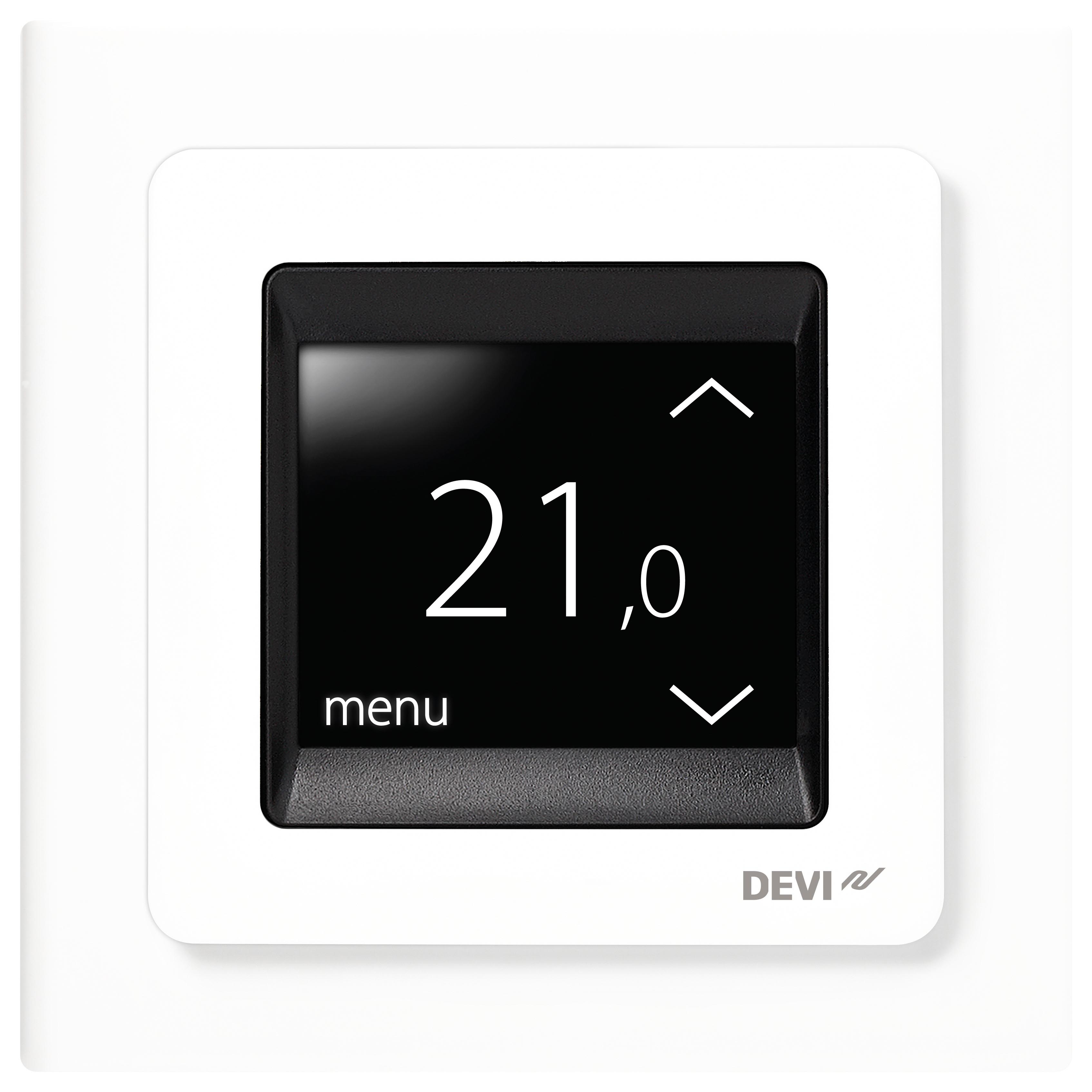 Danfoss UP-Uhrenthermostat 16A 230V devireg Touch m.Rahm