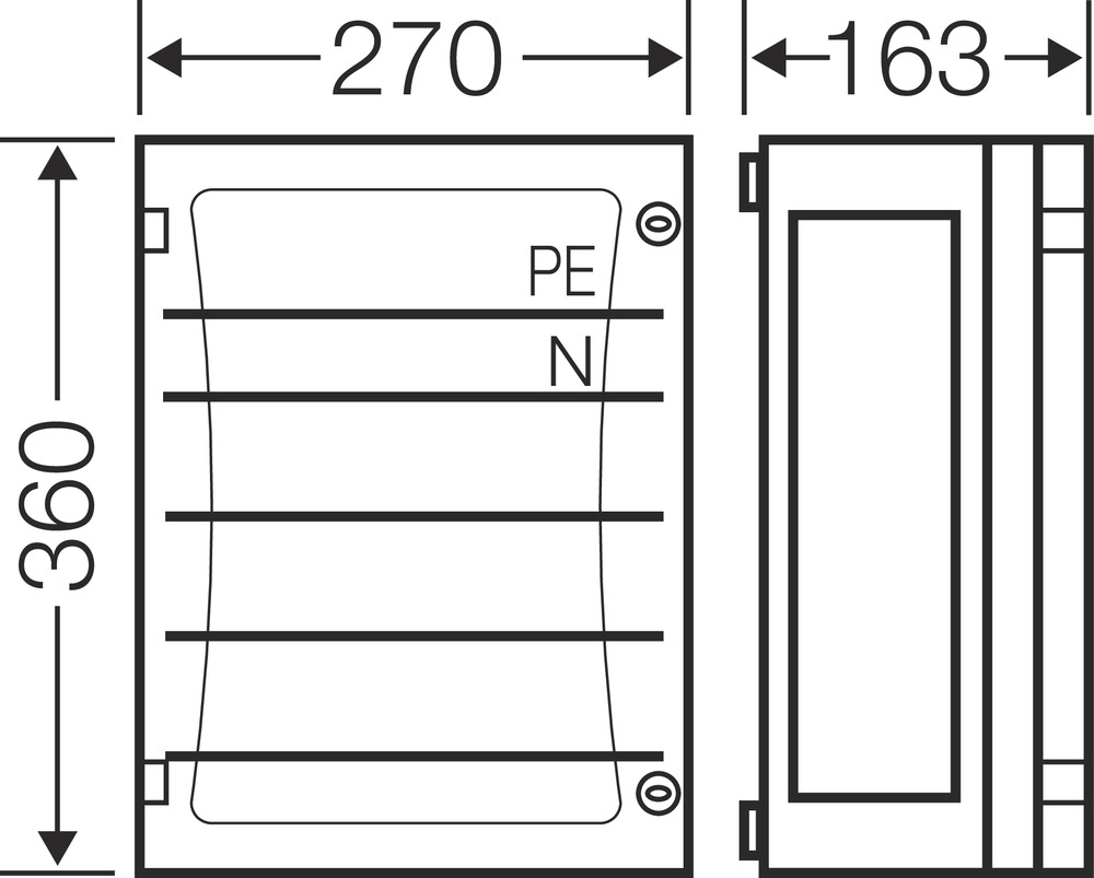 Hensel Sammelschienengehäuse 270x360mm 250A 5p. FP 3212 Hensel Sammelschienengehäuse 270x360mm 250A 5p. FP 3212