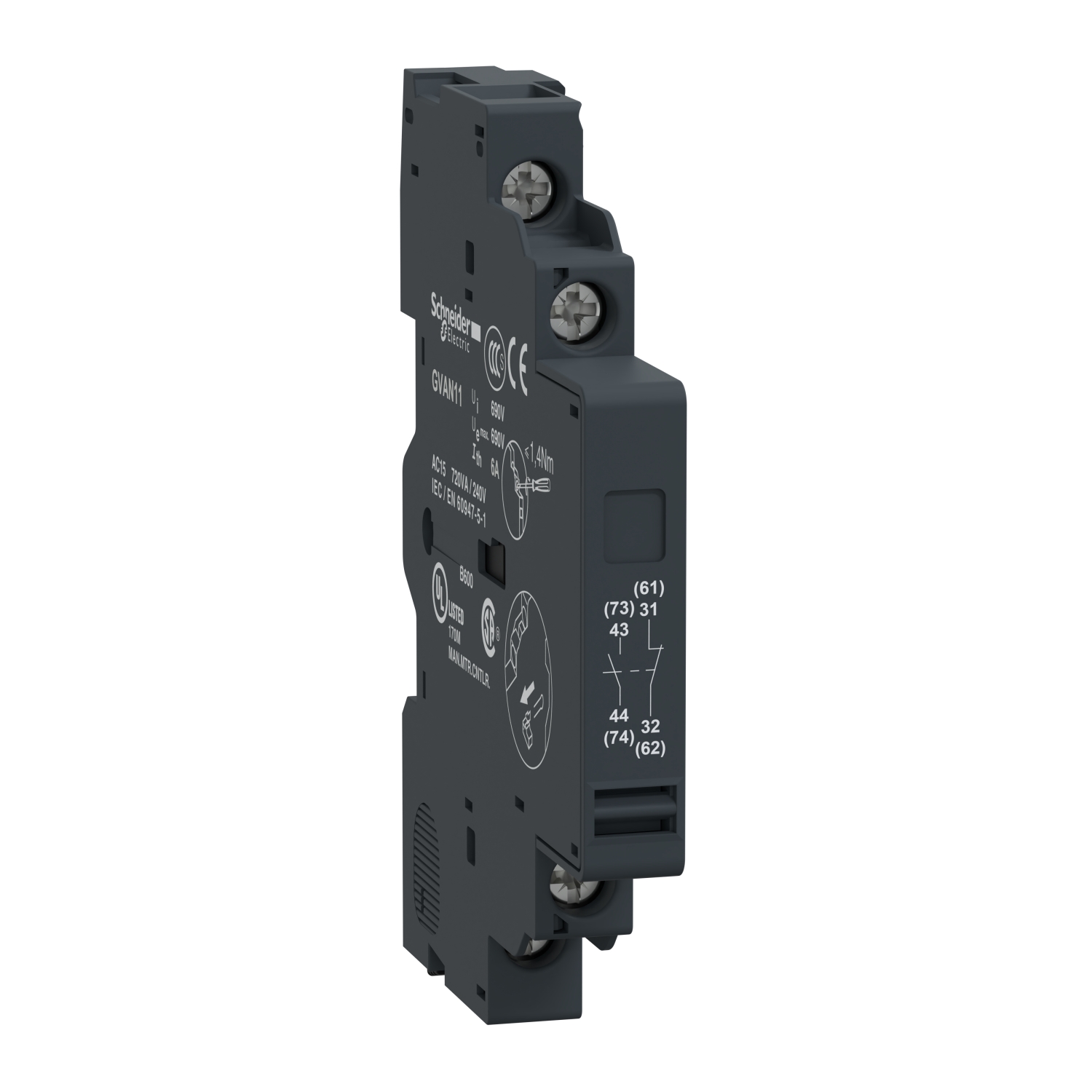 Schneider Electric Hilfsschalter 1S1Ö Anbau GVAN11
